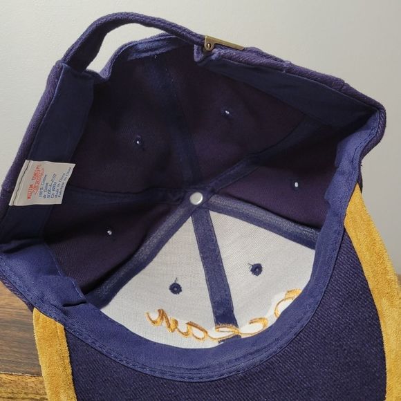 Strapback Trucker Hat Ocean Trailer Western Concepts Cotton Suede Retro Ball Cap - Picture 5 of 7